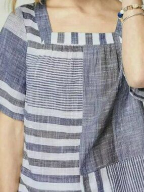 J Jill Square Neck Cotton Blouse Size XS